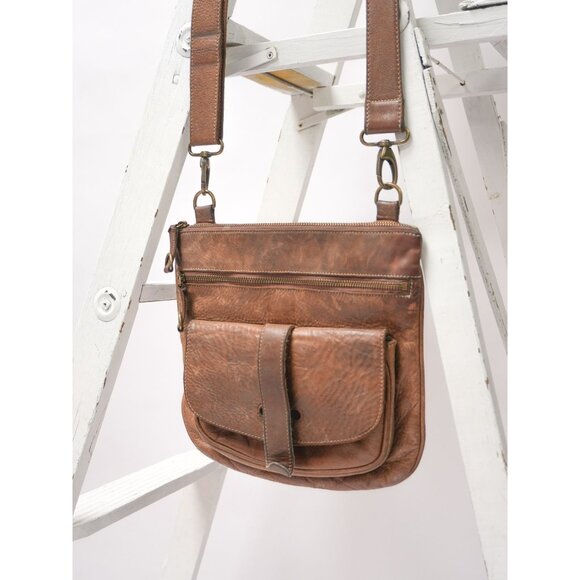 Vintage Roots Riverside Saddle Crossbody Leather Bag - Picture 5 of 7
